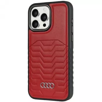 Audi Capa rígida MagSafe em pele sintética iPhone 14 Pro 6.1 vermelho AU-TPUPCMIP14P-GT/D3-RD