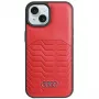 Audi Capa rígida MagSafe em pele sintética para iPhone 15 / 14 / 13 6,1 polegadas - vermelho