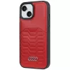 Audi Capa rígida MagSafe em pele sintética para iPhone 15 Plus / 14 Plus 6.7 polegadas - vermelho