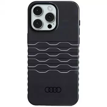 Audi Capa rígida MagSafe IML para iPhone 15 Pro Max 6,7 polegadas preto
