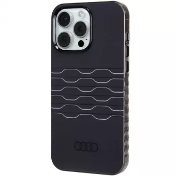 Audi Capa rígida MagSafe IML para iPhone 15 Pro Max 6,7 polegadas preto