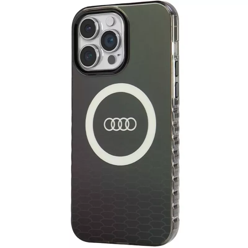 Audi Capa rígida MagSafe IML Big Logo para iPhone 14 Pro Max 6,7 polegadas preto