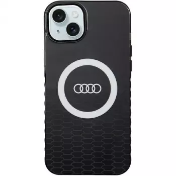 Audi Capa rígida MagSafe IML Big Logo para iPhone 15 Plus / 14 Plus 6,7 polegadas preto