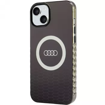 Audi Capa rígida MagSafe IML Big Logo para iPhone 15 Plus / 14 Plus 6,7 polegadas preto
