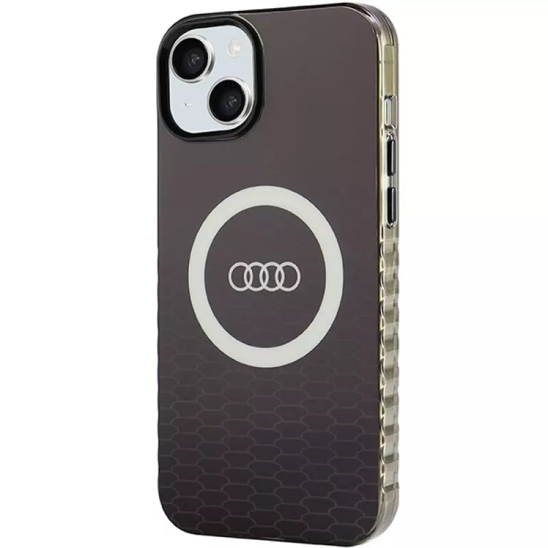 Audi Capa rígida MagSafe IML Big Logo para iPhone 15 Plus / 14 Plus 6,7 polegadas preto