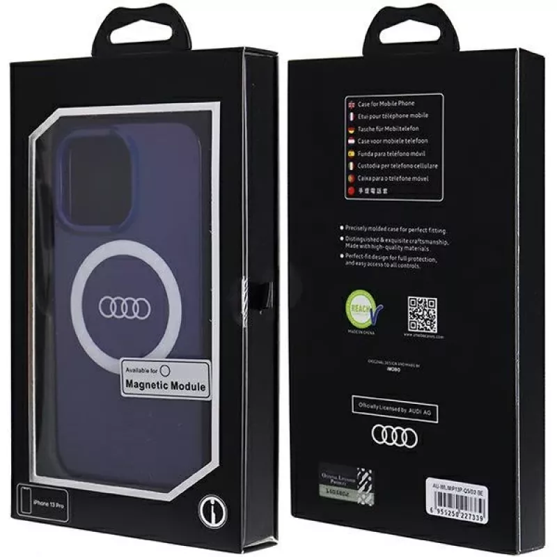 Capa MagSafe Audi IML Big Logo para iPhone 13 Pro / 13 6.1 azul-marinho rígida