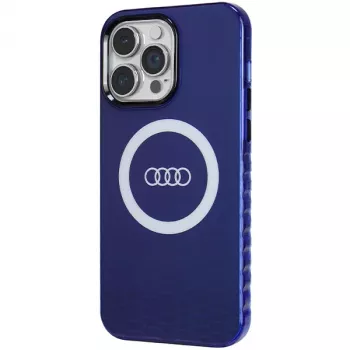 Capa MagSafe Audi IML Big Logo para iPhone 14 Pro Max 6,7 azul-marinho rígida