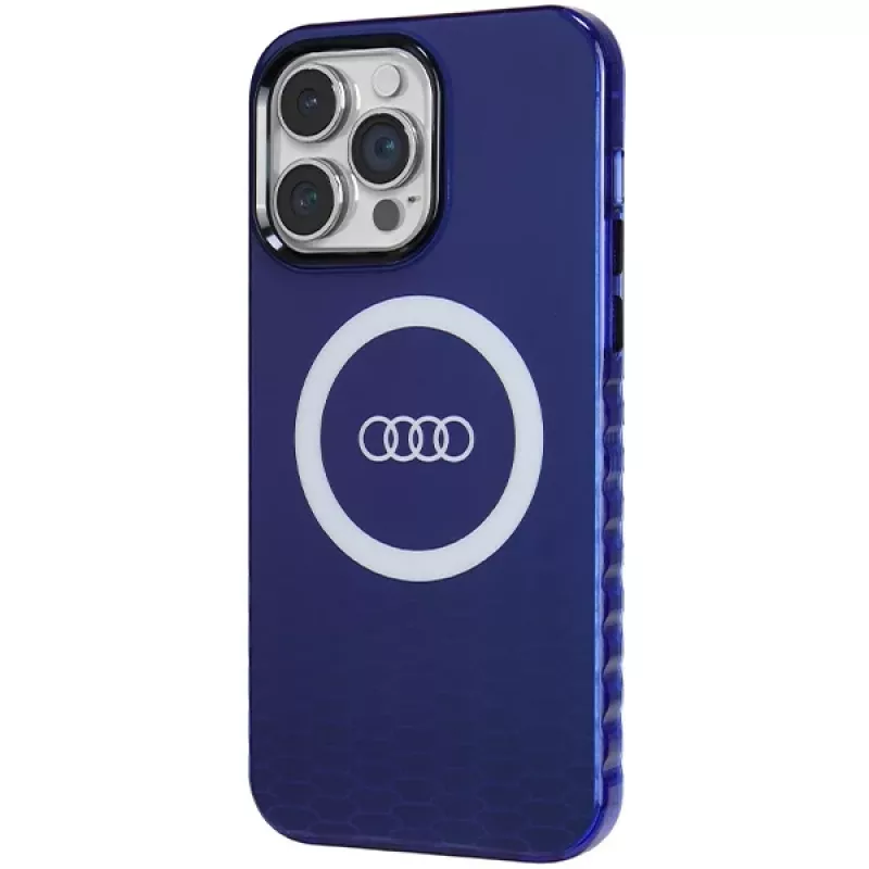 Capa MagSafe Audi IML Big Logo para iPhone 14 Pro Max 6,7 azul-marinho rígida