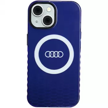 Capa MagSafe Audi IML Big Logo para iPhone 15 / 14 / 13 6.1 azul-marinho rígida