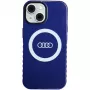 Capa MagSafe Audi IML Big Logo para iPhone 15 / 14 / 13 6.1 azul-marinho rígida
