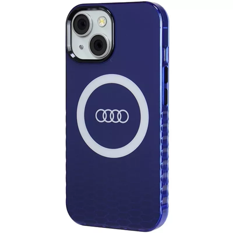 Capa MagSafe Audi IML Big Logo para iPhone 15 / 14 / 13 6.1 azul-marinho rígida