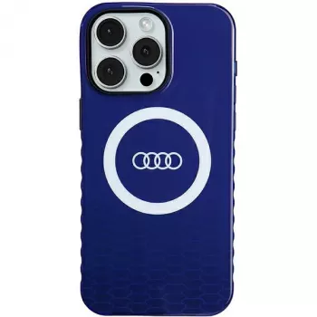 Capa MagSafe Audi IML Big Logo para iPhone 15 Pro Max 6,7 azul-marinho rígida AU-IMLMIP15PM-Q5/D2-BE