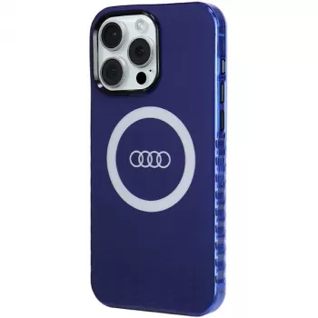 Capa MagSafe Audi IML Big Logo para iPhone 15 Pro Max 6,7 azul-marinho rígida AU-IMLMIP15PM-Q5/D2-BE