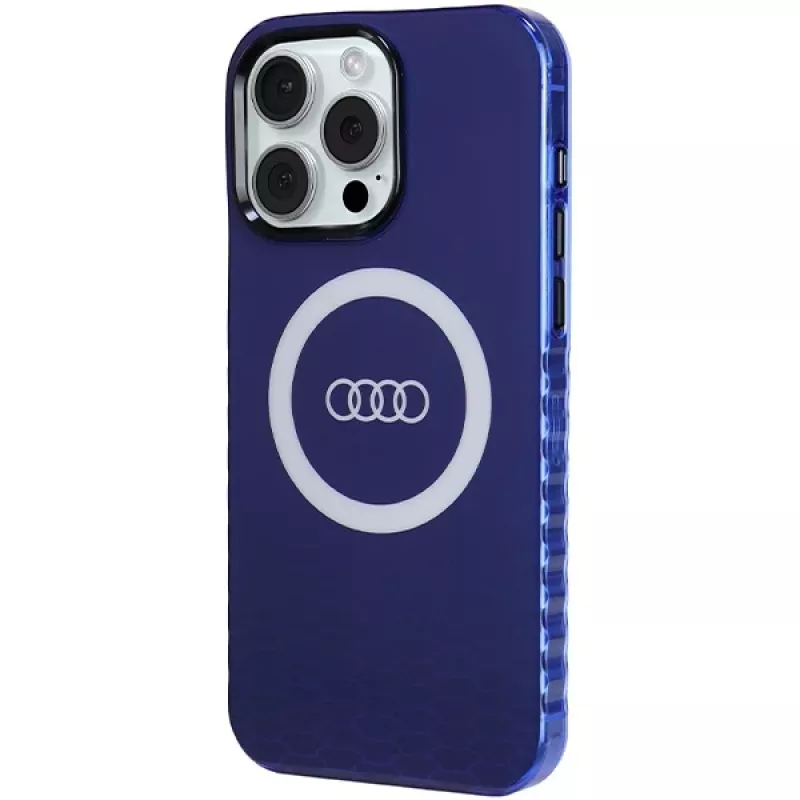Capa MagSafe Audi IML Big Logo para iPhone 15 Pro Max 6,7 azul-marinho rígida AU-IMLMIP15PM-Q5/D2-BE