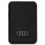 Carteira Audi em pele sintética com porta-cartões preta MagSafe AU-MSCH-Q3/D1-BK