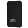 Carteira Audi em pele sintética com porta-cartões preta MagSafe AU-MSCH-Q3/D1-BK