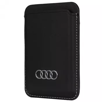 Carteira Audi em pele sintética com porta-cartões preta MagSafe AU-MSCH-Q3/D1-BK