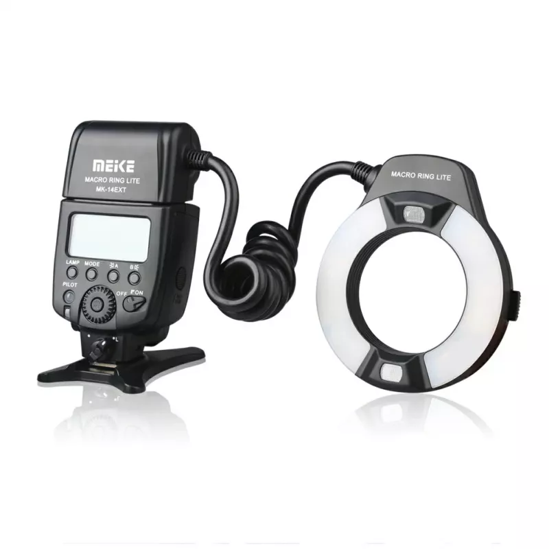 Flash anelar macro Meike MK-14EXT-C para Canon E-TTL/E-TTL II