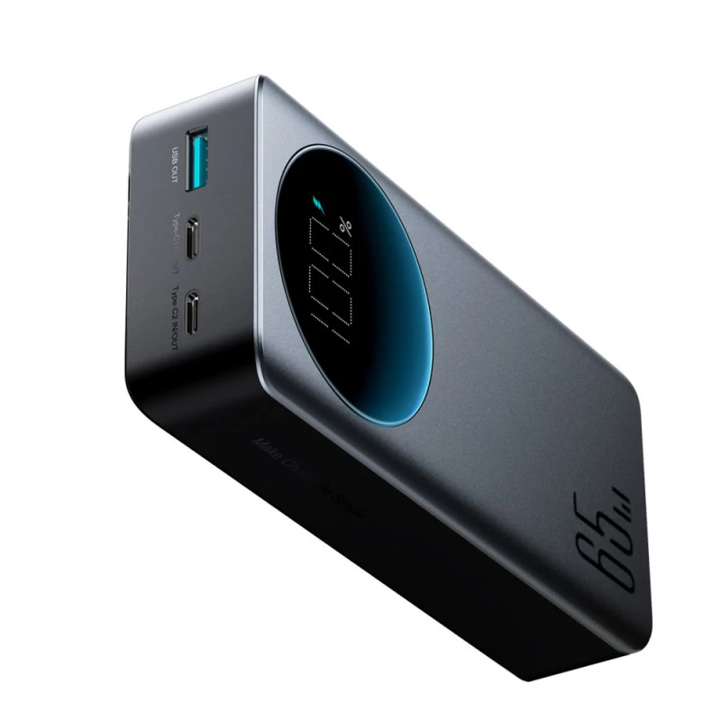 Powerbank Joyroom JR-PBF05 Pro 30000mAh 65W com ecrã digital 2x USB-C 1x USB-A - Preto