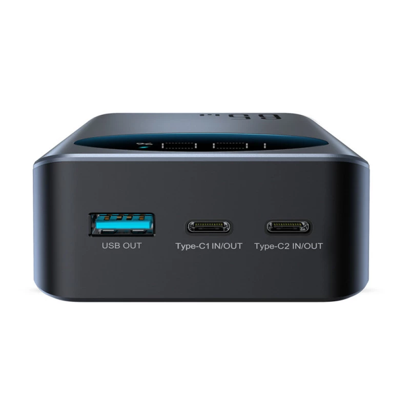 Powerbank Joyroom JR-PBF05 Pro 30000mAh 65W com ecrã digital 2x USB-C 1x USB-A - Preto