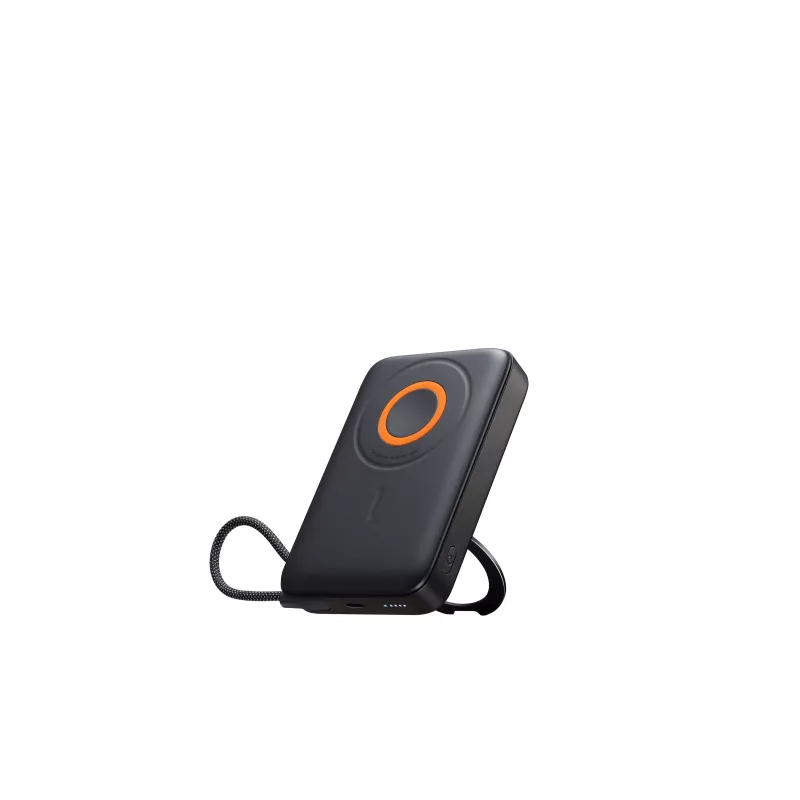 Powerbank Joyroom JR-PBM02 22,5W 10000mAh 3 em 1 indutivo magnético compatível com MagSafe com cabo integrado - Preto