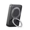 Powerbank Joyroom JR-PBM02 22,5W 10000mAh 3 em 1 indutivo magnético compatível com MagSafe com cabo integrado - Preto