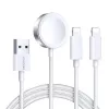 Cabo de carregamento magnético 3 em 1 Joyroom S-IW007 USB-A para Lightning/USB-C/Micro USB 1,2m Branco