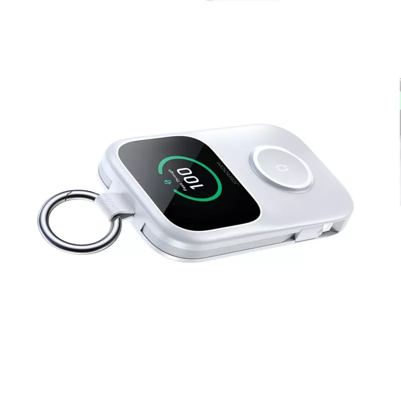 Powerbank Joyroom JR-W19 5000 mAh com carregador sem fios para smartwatch Branco