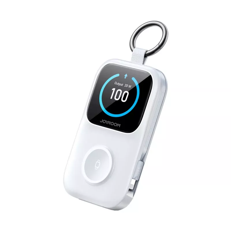 Powerbank Joyroom JR-W19 5000 mAh com carregador sem fios para smartwatch Branco