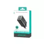 Carregador de parede GaN Joyroom JR-TG10 65W 2x USB-C + USB-A com cabo USB-C para USB-C 100W 1,2m Preto