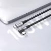Cabo em ângulo UGREEN USB-C para USB-C US334 5A PD 100W 2m preto
