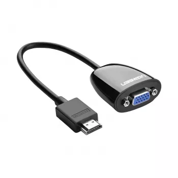 Conversor UGREEN HDMI para VGA MM105, sem áudio, preto