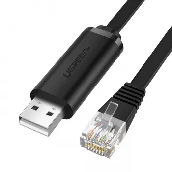 Cabo de consola UGREEN CM204 USB para RJ45 1,5m preto