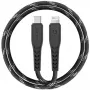 Cabo ENERGEA Nyloflex USB-C para Lightning certificado MFi 1,5m preto