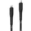 Cabo ENERGEA Nyloflex USB-C para Lightning certificado MFi 1,5m preto