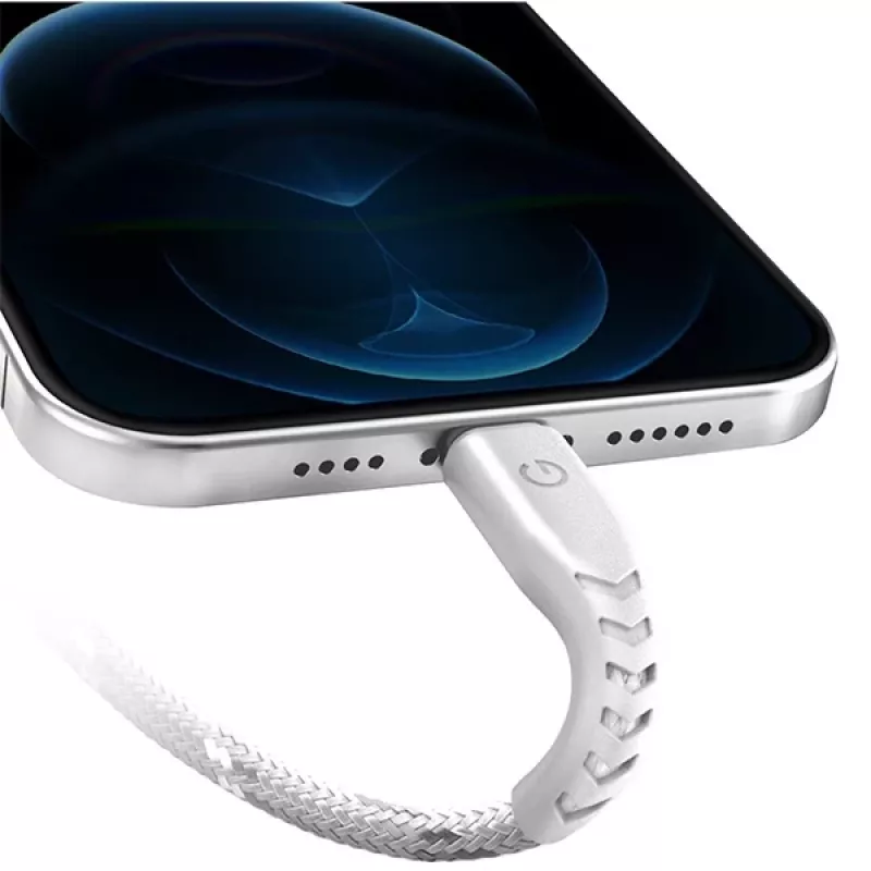 Cabo ENERGEA Nyloflex USB-C para Lightning 1,5m branco MFI