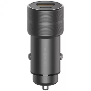 Carregador de automóvel ENERGEA Alu Drive PD20+ 38W 1xUSB-A + 1xUSB-C PD QC3.0 Gunmetal