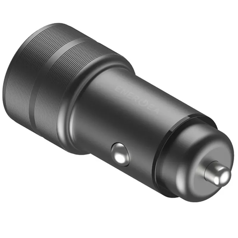 Carregador de automóvel ENERGEA Alu Drive PD20+ 38W 1xUSB-A + 1xUSB-C PD QC3.0 Gunmetal