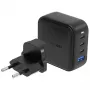 Carregador ENERGEA Travelite GAN100 100W GaN USB-C 3C1A preto US+EU