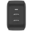 Carregador de viagem ENERGEA Travelite GAN45 45W GaN USB-C de porta dupla com adaptadores US+EU, preto