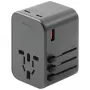 Adaptador ENERGEA Travelworld GaN65W 65W 1xUSB-A 2xUSB-C PD PPS QC 3.0 fichas intercambiáveis US/EU/UK cinzento Gunmetal