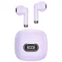 Auscultadores True Wireless Bluetooth 5.3 USAMS IA II Series, lilás, TWS, In-Ear, IPX4, 28h de autonomia, USB-C