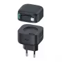 Carregador rápido GaN USAMS XMF Series CC202TC01 35W com cabo USB-C retrátil, preto