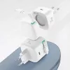 Carregador rápido GaN USAMS XMF Series CC209TC02 35W com cabo Lightning retrátil, branco