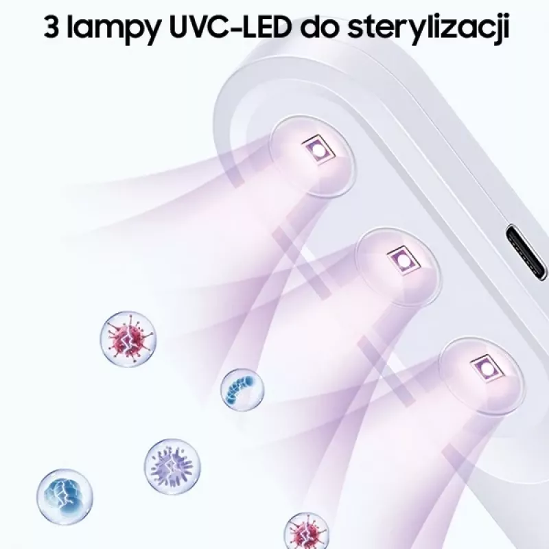 Esterilizador UV-C portátil mini USAMS branco ZB159XDD01 (US-ZB159)