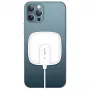 USAMS US-CD159 Carregador sem fios magnético 15W extra-fino para iPhone 12 Série branco