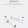 USAMS Série LU Auscultadores True Wireless Stereo Bluetooth 5.0 com estojo de carregamento, branco, BHULU01 (US-LU001)