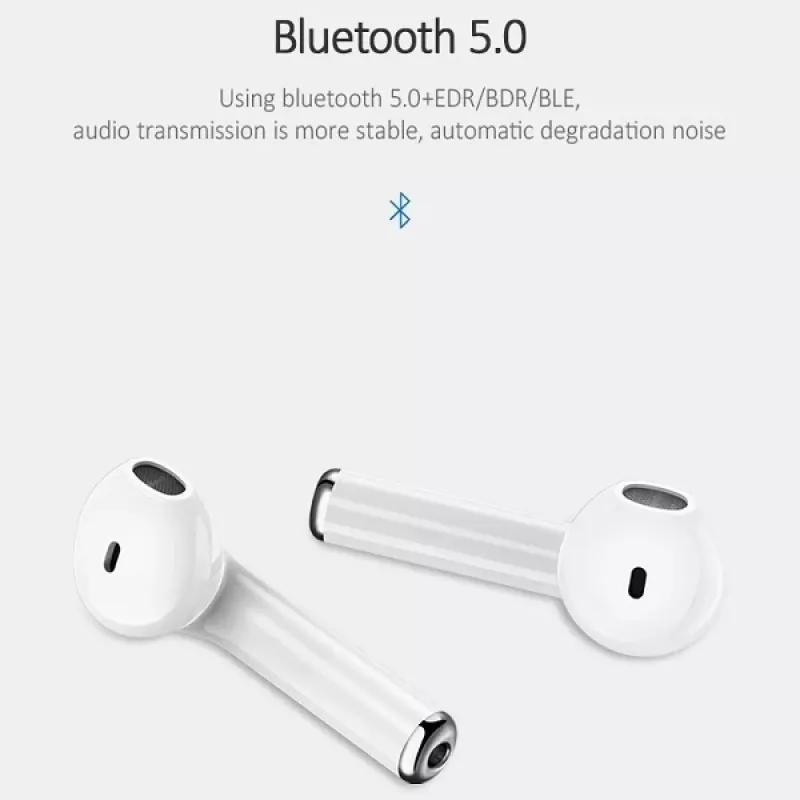 USAMS Série LU Auscultadores True Wireless Stereo Bluetooth 5.0 com estojo de carregamento, branco, BHULU01 (US-LU001)