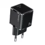 USAMS T42 Carregador rápido mini 25W USB-C PD3.0 (apenas cabeça) preto CC140TC01