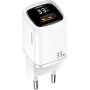 USAMS Carregador de parede USB-C + USB-A 33W PD3.0 QC3.0 carregamento rápido branco CC152TC02